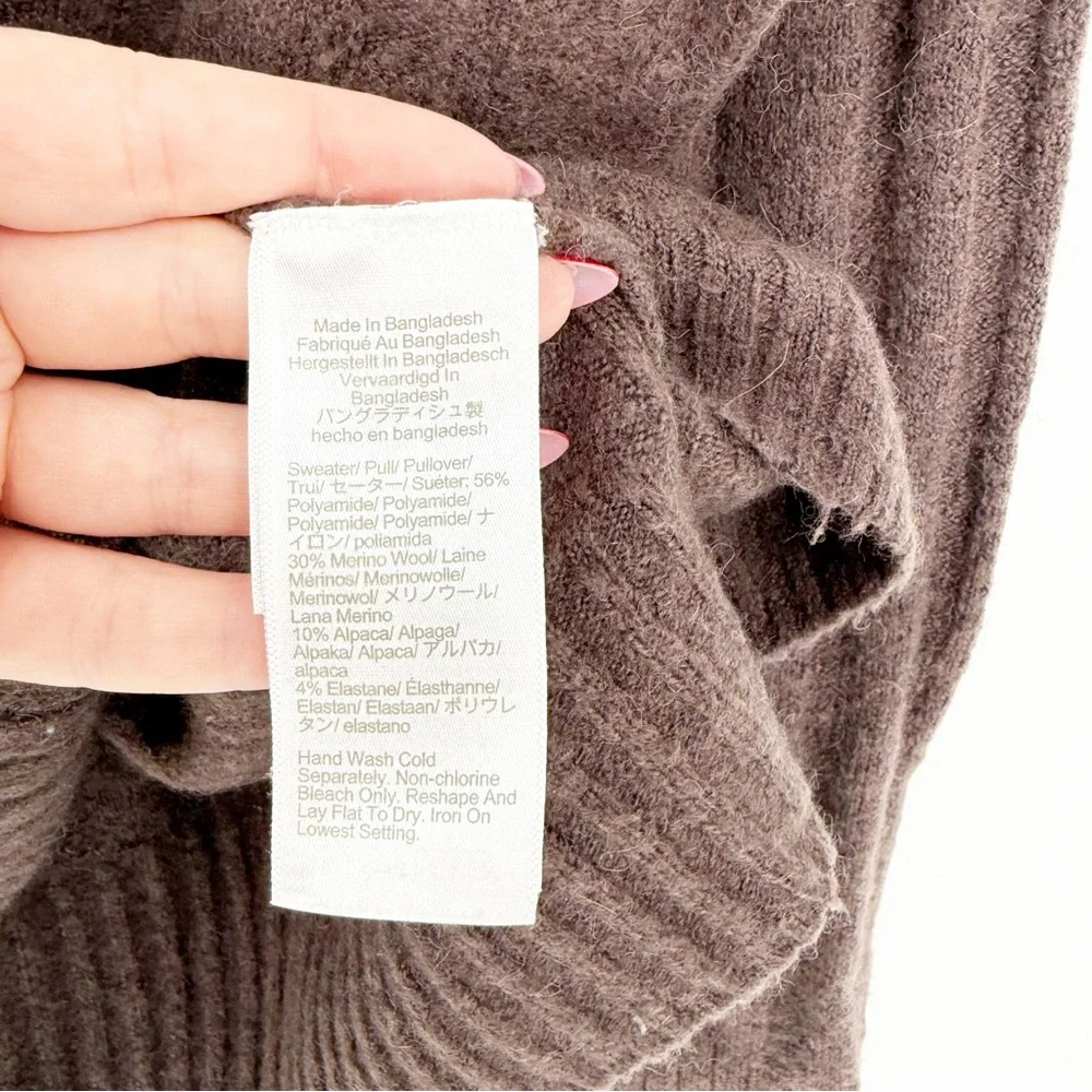 J.Crew Ribbed Mockneck Sweater‎ in Supersoft Yarn 2X Brown
